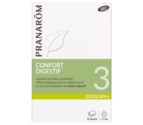 Oléocaps+ 3 Bio Verdauungskomfort Pranarom - Packung mit 30 Kapseln