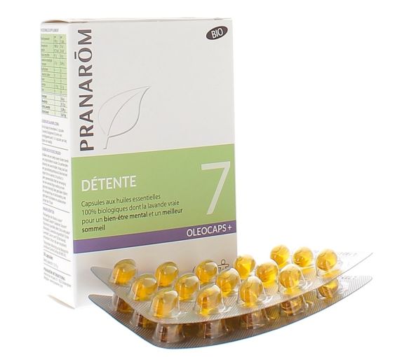 Oléocaps+ 7 Entspannung bio Pranarom - Schachtel mit 30 Kapseln