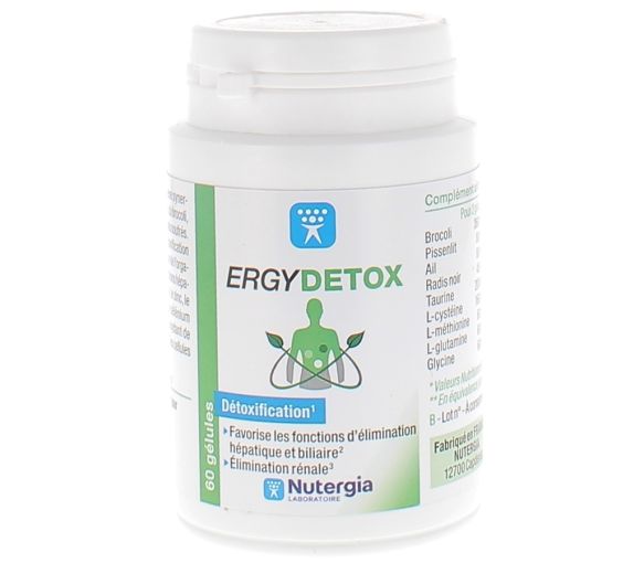 Ergydetox Entgiftung Nutergia - Packung mit 60 Kapseln