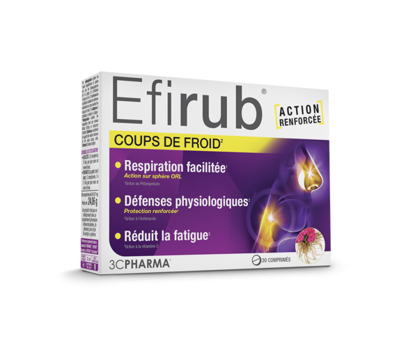 Efirub Erkältung 3C Pharma - Packung mit 30 Tabletten