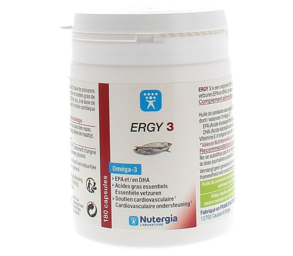 Ergy 3 Nutergia - Packung mit 180 Kapseln