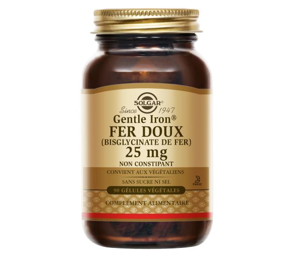 Sanfter Eisen Fer doux Solgar - Dose mit 90 Kapseln - image 1