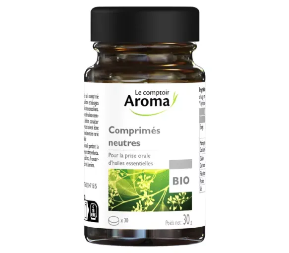 Bio-Neutrale Tabletten Le Comptoir Aroma - Packung mit 30 Tabletten