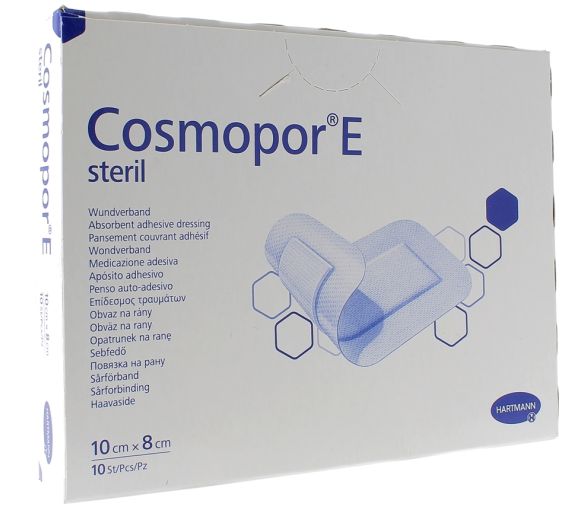 Cosmopor E 10cm x 8cm Hartmann - Schachtel mit 10 Wundauflagen