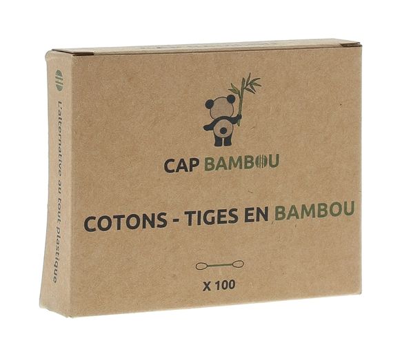 Bambus-Q-Tips Cap Bambou - Schachtel mit 100 Q-Tips