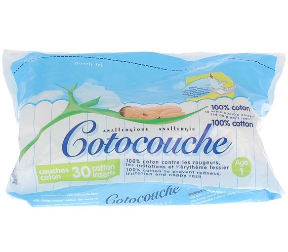 Baumwollschicht Alter 1 Cotocouche - Paket mit 30 Windeln