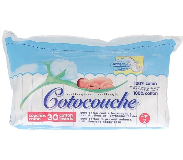 Baumwollwindeln Alter 2 Cotocouche - Packung mit 30 Windeln