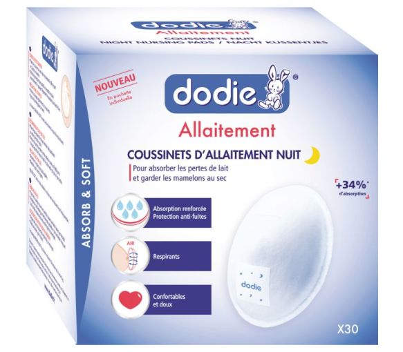 Stillkissen Nacht mit verstärkter Absorption Dodie - Box mit 30 Stück - image 1