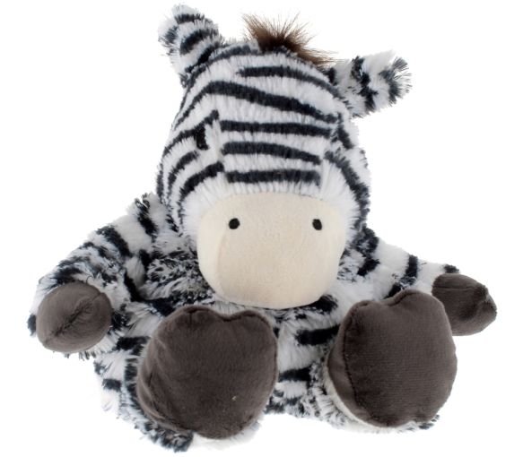Gemütliches Wärmflaschen-Zebra Soframar - 1 Kuscheltier von 30 cm