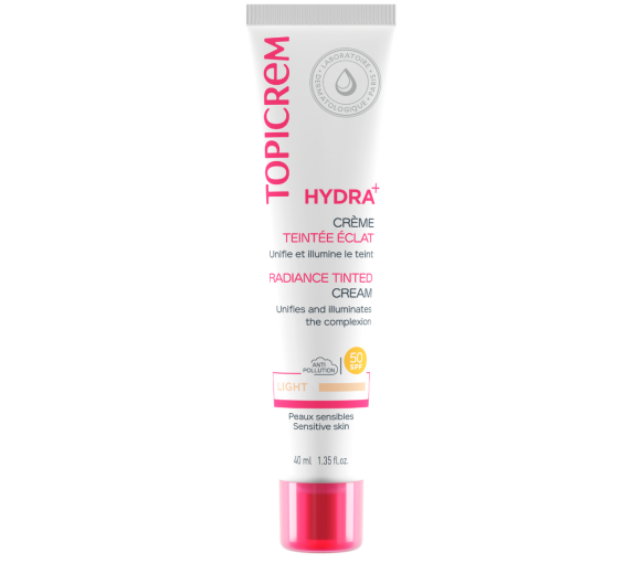 Hydra+ Getönte Creme Glow Light SPF 50 Topicrem - Tube mit 40 ml - image 1