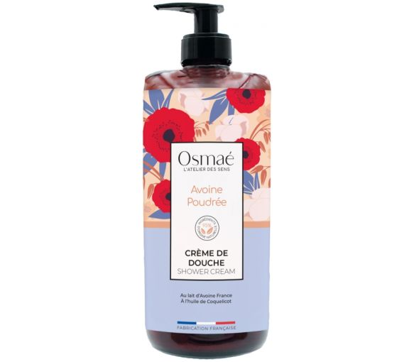 Osmaé Hafer-Puder Duschcreme - Pumpflasche 1L