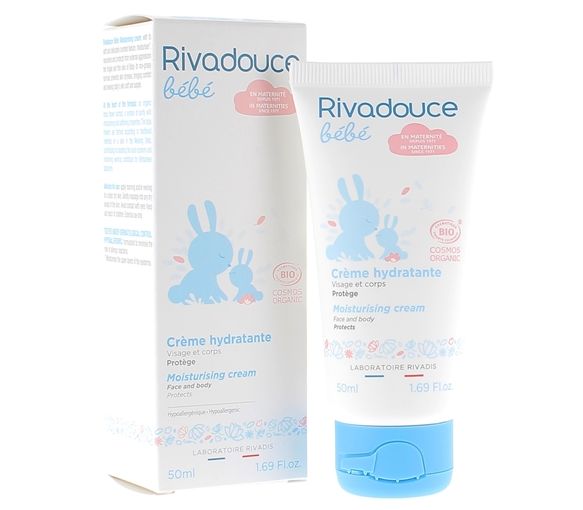 Bio-Feuchtigkeitscreme für Gesicht und Körper für Babys Rivadouce - 50 ml Tube