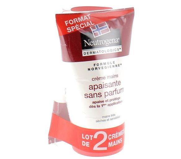 Beruhigende, unparfümierte Handcreme Neutrogena - 2er-Pack mit 50 ml Tuben