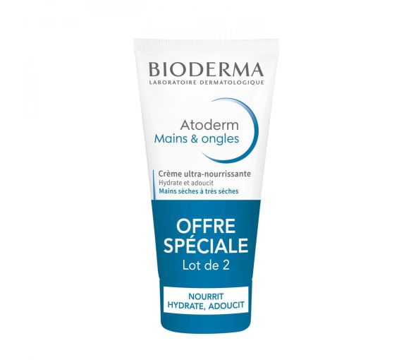 Ultra-nährende Hand- und Nagelcreme Atoderm Bioderma - 2er-Pack - image 1