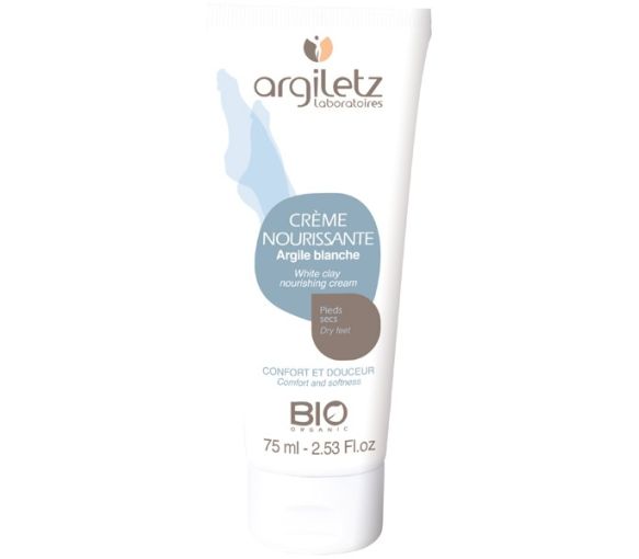 Nährende Creme für trockene Füße mit weißer Bio-Tonerde Argiletz - Tube mit 75 ml