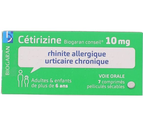 Cétirizin Biogaran Beratung 10mg - 7 teilbare Filmtabletten