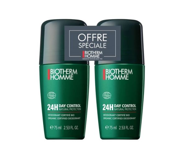 Day control 24H natürlicher Schutz Deodorant Biotherm Homme - 2er Pack Roll-on à 75ml - image 1