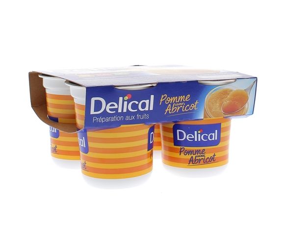 Nutra'pote Dessert mit Früchten Apfel Aprikose Delical - 4er Pack à 200g