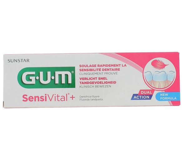 Fluoridhaltige Zahnpasta Gum Sensivital+ - 75 ml Tube