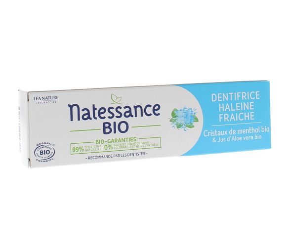 Bio Zahnpasta Frischer Atem Natessance - 75 ml Tube - image 1