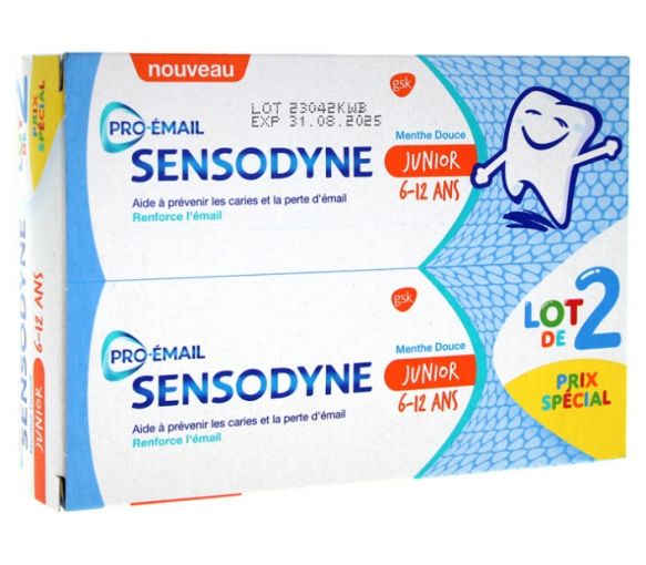 Junior Zahnpasta Sensodyne - 2er Pack mit 50 ml Tuben