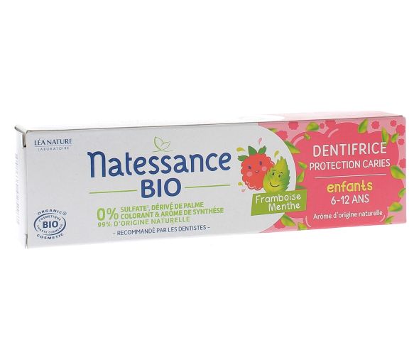 Zahnpasta Kariesprotection für Kinder von 6-12 Jahren bio Natessance - Tube mit 75 ml - image 1