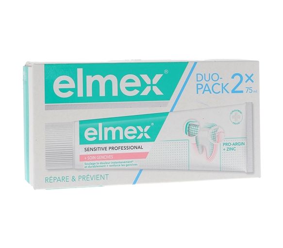 Sensitive Professional Zahnpasta + Zahnfleischpflege Elmex - 2er Pack mit 75 ml Tuben - image 1