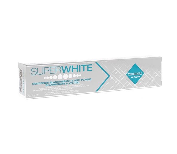 Zahnaufhellende & Plaque-hemmer Original mit Fluor Superwhite - Tube mit 75ml