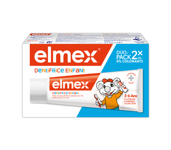 Kinderzahnpasta 3-6 Jahre Elmex - 2er Pack mit 50 ml Tuben