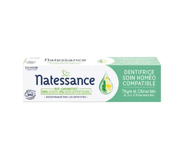 Homöopathische Bio-Pflegezahnpasta Natessance - 75ml Tube
