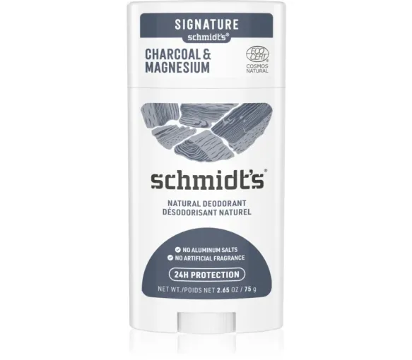 Natürliches Deodorant mit Aktivkohle und Magnesium von Schmidt's - 75 g Stick