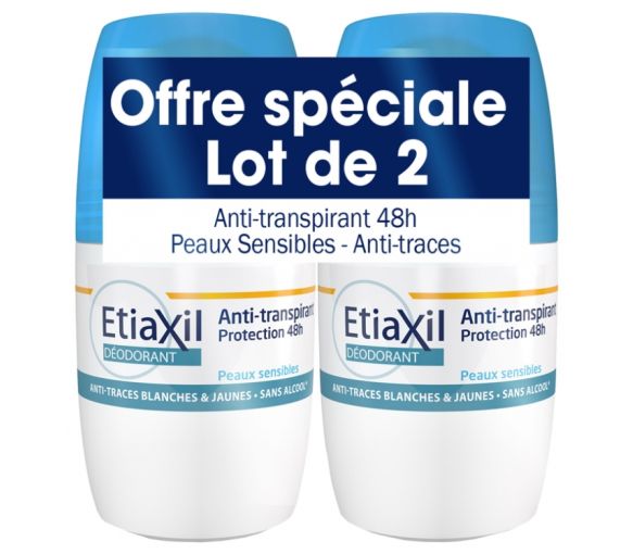 Antitranspirant 48h für empfindliche Haut Etiaxil - 2er-Pack Roll-ons à 50 ml