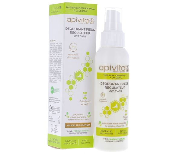 Deodorant für Füße regulierend Apivita - Spray von 100 ml