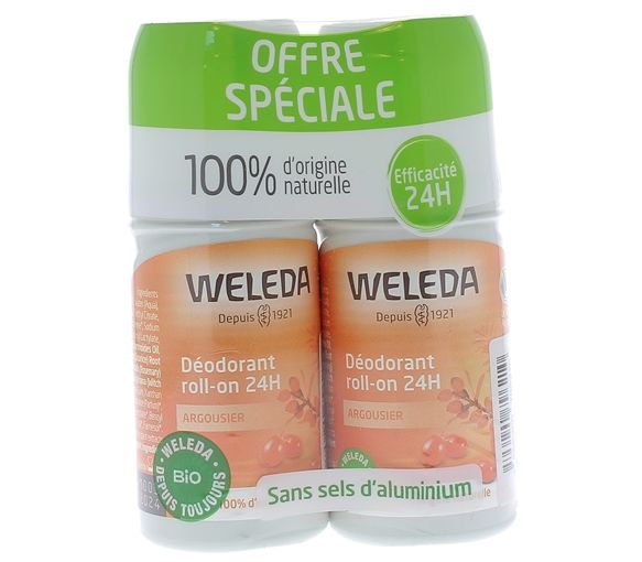 Deodorant Roll-On 24h Bio Sanddorn Weleda - 2er Pack Roll-Ons à 50 ml