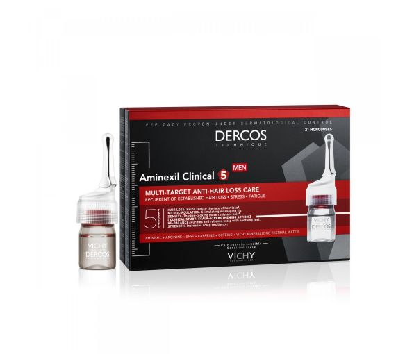Dercos Aminexil Clinical 5 Männer Vichy - Schachtel mit 21 Einzeldosen - image 1