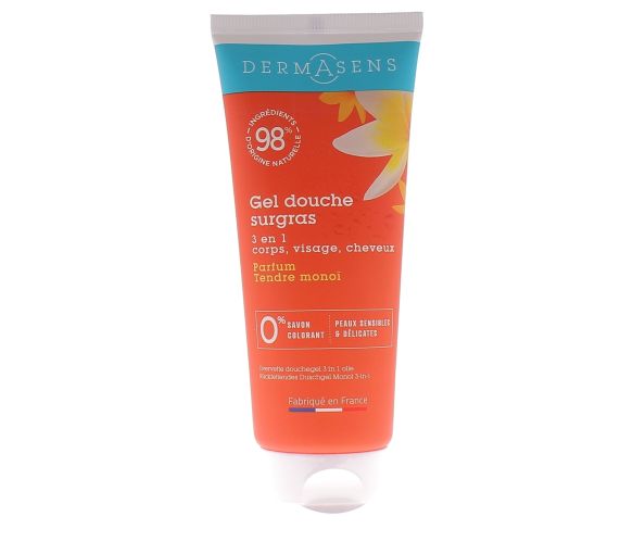Dermasens Duschgel überfettend Zarte Monoi Grüne Marke - Tube mit 100 ml - image 1