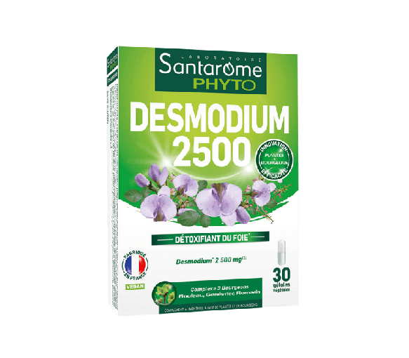 Desmodium 2500 Leberentgiftung Santarôme Phyto - Packung mit 30 Kapseln