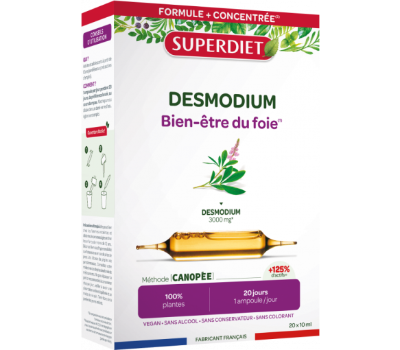 Desmodium Wohlbefinden der Leber Super Diet - Schachtel mit 20 Ampullen - image 1