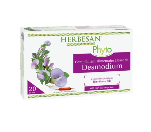 Desmodium Wohlbefinden der Leber Herbesan - Schachtel mit 20 Ampullen