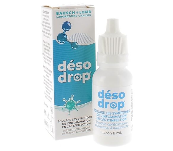 Desodrop Augentropfen schützende und befeuchtende Lösung Bausch & Lomb - Flasche mit 8 ml