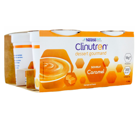 Dessert Gourmand Geschmack Karamell Clinutren Nestlé - Packung mit 4x200g
