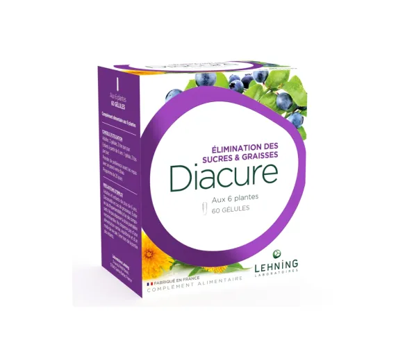 Diacure Zucker- und Fettelimination Lehning - Packung mit 60 Kapseln - image 1
