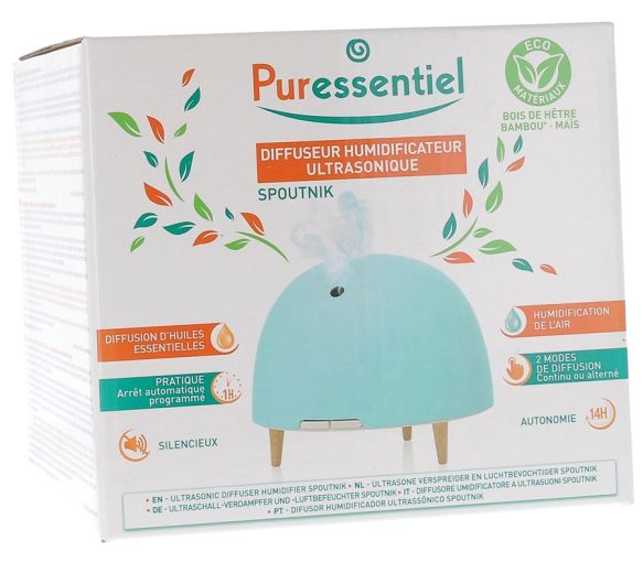 Ultraschall-Luftbefeuchter Spoutnik Puressentiel - Box mit 1 Spoutnik-Diffusor + 1 Adapter