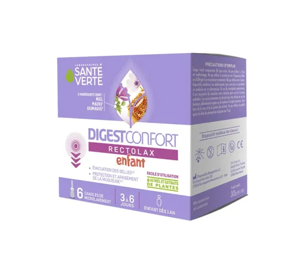 DigestConfort rectolax Kind Gesundheit Grün - Packung mit 6 Mikroklistierkanülen - image 1