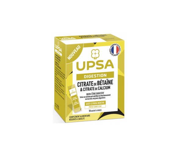 Verdauung Betainglycinat & Calciumcitrat UPSA - Packung mit 10 Sachets