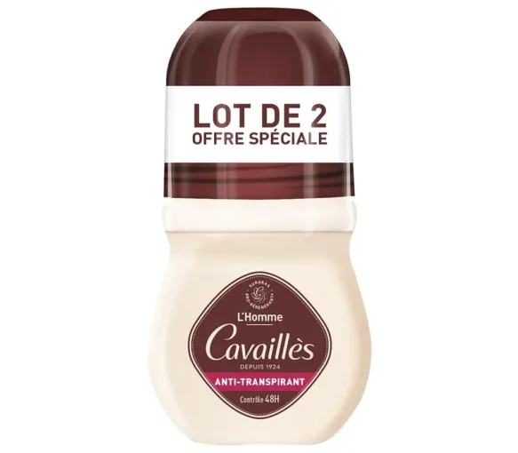 Deodorant Absorb+ für Männer 48H Rogé Cavaillès - 2er-Pack 50 ml Roll-ons - image 1