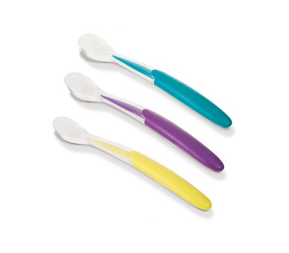 Einfache Lern-Silikonlöffel ab 4 Monaten NUK - Set mit 3 Löffeln - image 1