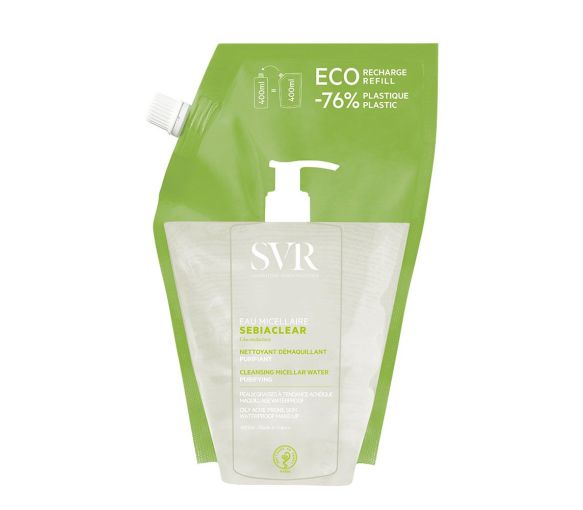 Sebiaclear Mizellenwasser Eco-Nachfüllung SVR - Nachfüllpackung von 400 ml