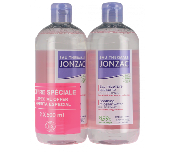 Beruhigende Mizellenwasser Eau Thermale Jonzac - 2er-Pack mit 500ml Flaschen - image 1