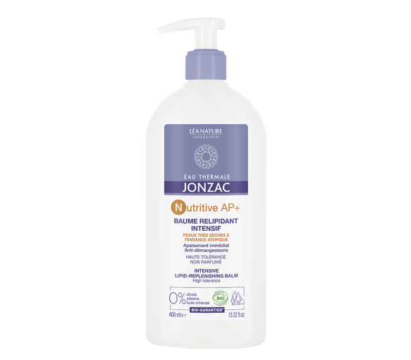 Thermalwasser Jonzac Intensiv relipidierende Baume Nutritive AP+ Léa Nature - Pumpflasche 400ml